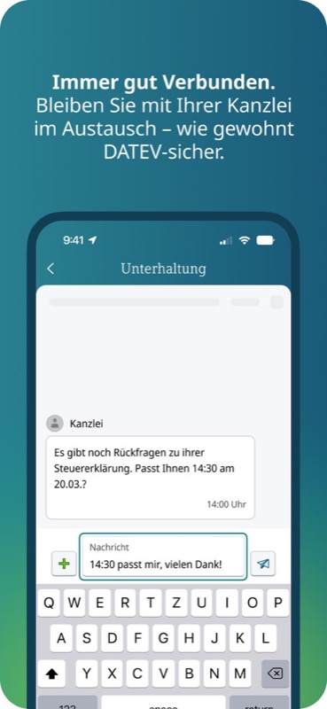 Chat mit der Kanzlei in der MyDATEV App
